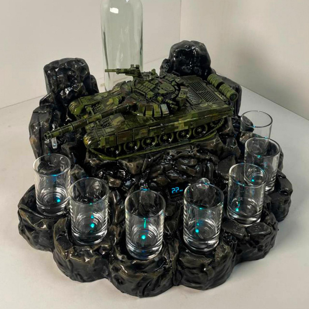 Автоматичний наливатор Танк Т-72 зі стелою на 7 чарок (3D-друк) SP31247