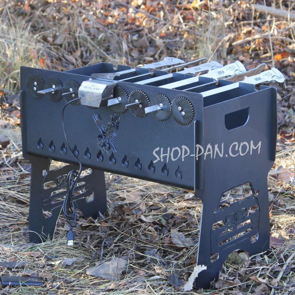 Мангал імний із вбудованою шашличницею та мотором на 12 шампурів SP00263