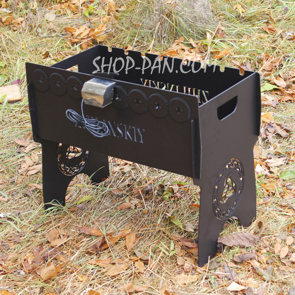 Мангал імний із вбудованою шашличницею та мотором на 12 шампурів SP00263