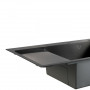 Мийка для кухні інтегрована Lidz Handmade Max 500 H7849BL Brushed Black PVD, 3,0/1,0 мм, крило зліва, збільшена чаша LDH7849ВLBRUBLM49465 SD00055589