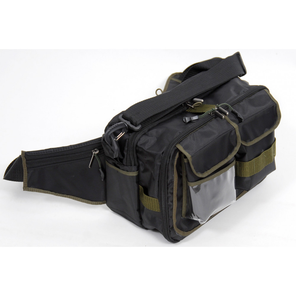 Сумка спінінгіста поясна + плече, посилена, непромокальна сумка для риболовлі ГОРИЗОНТ-2