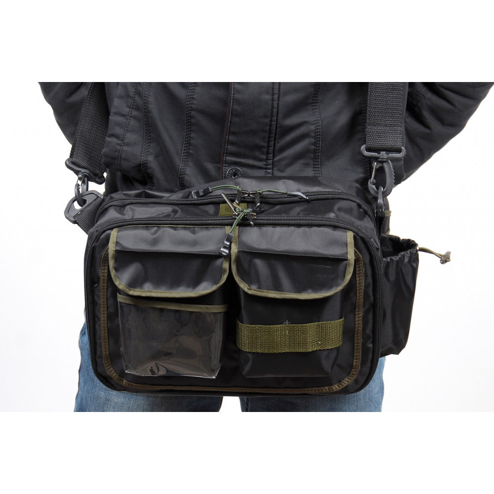 Сумка спінінгіста поясна + плече, посилена, непромокальна сумка для риболовлі ГОРИЗОНТ-2