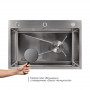 Акційний набір Lidz: мийка H6845 Decor 3,0/1,0 мм + Змішувач Aria для кухні з гнучким виливом (k35) Grey SD00057363