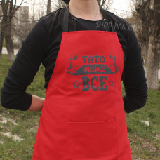 Фартук красной (саржа) с вашим принтом - ТАТО МОЖЕ ВСЕ