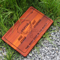 Кухонная доска-винтажная прямоугольная с гравировкой - моя кухня Мои правила