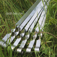 Шампуры для Люля-кебаб с металлической ручкой из нержавеющей стали 6 шт