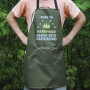 Фартук оливковый (рейнар) с вашим принтом - Когда ты лучшая тяжело быть скромной 2425824597