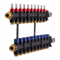 503210 Колектор пластиковий на 10 контурів з витратомірами Tervix Pro Line