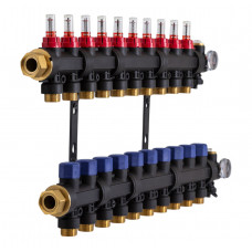 503210 Коллектор пластиковый на 10 контуров с расходомерами Tervix Pro Line