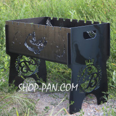 Мангал розбірний з індивідуальним гравіюванням - на подарунок