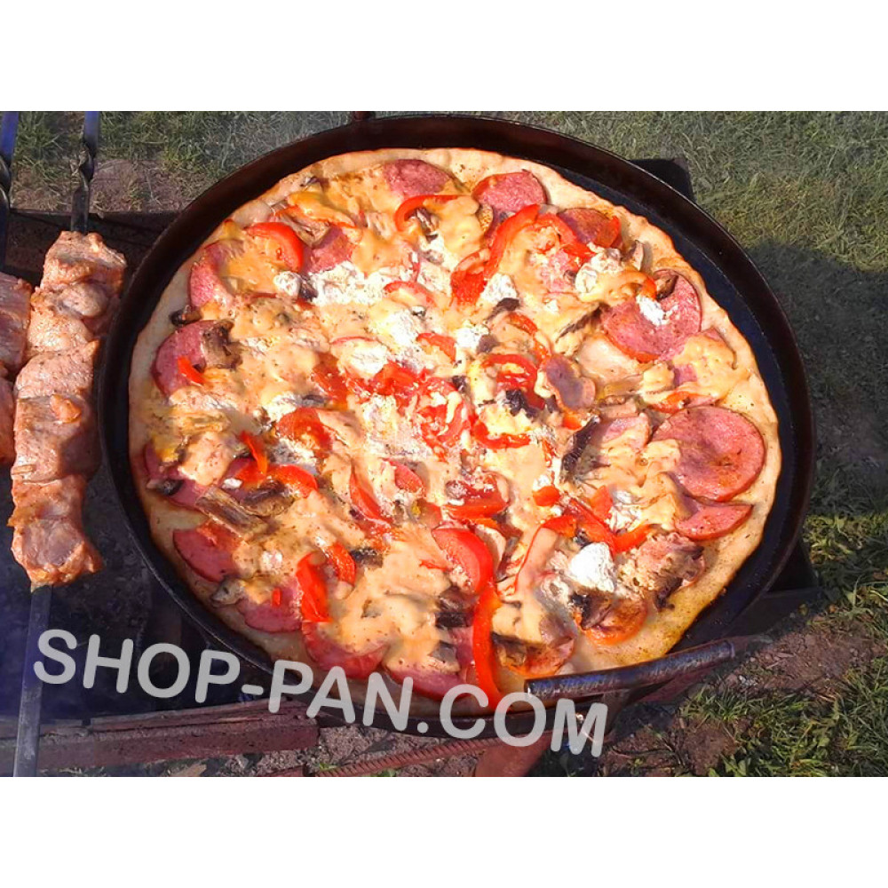 Сковорода 50 см із диска борони з кришкою та чохлом 50см3