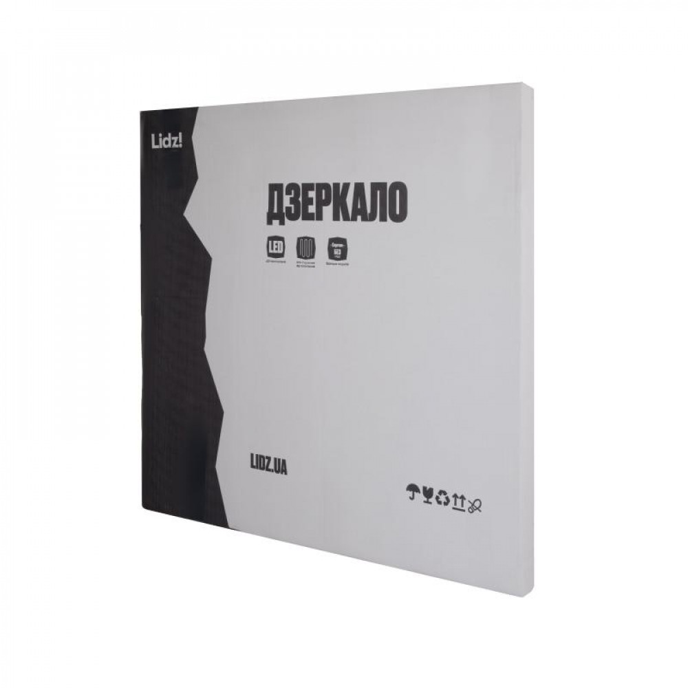 Дзеркало Lidz Kubis (KU1) 600х700 з LED-підсвічуванням Touch, з антизапотіванням, з димером, рег. яскравості LDKU60070049285 SD00055409