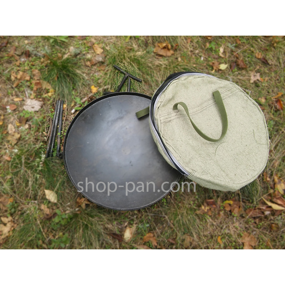 Сковорода борони з кришкою та чохлом для пікніка 40 см 52