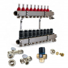 521109 Комплект обладнання для водяної теплої підлоги на 9 контурів  з клапаном ATM