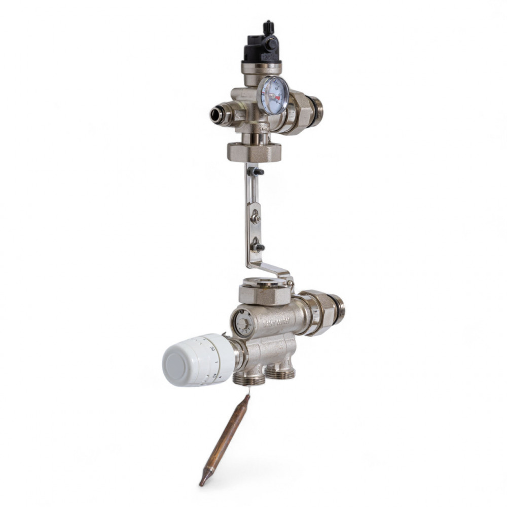 521211 Змішувальний вузол Tervix Pro Line для теплої підлоги без насосу, з термоголовкою 521211