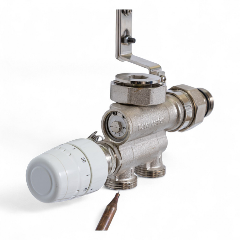 521211 Змішувальний вузол Tervix Pro Line для теплої підлоги без насосу, з термоголовкою 521211