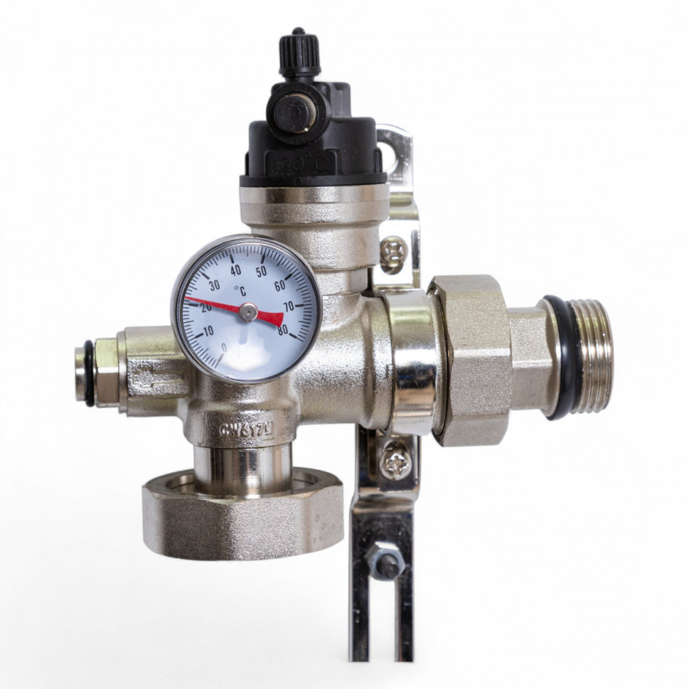 521211 Змішувальний вузол Tervix Pro Line для теплої підлоги без насосу, з термоголовкою 521211