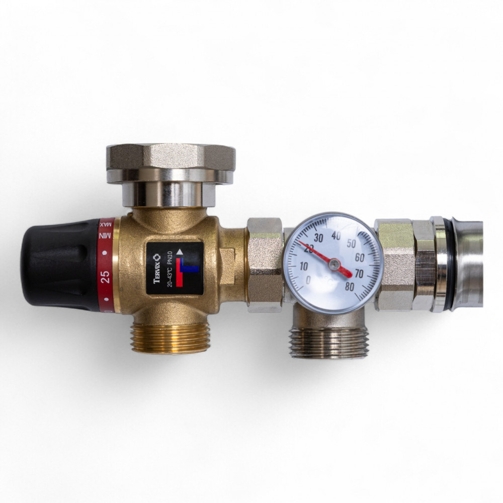 521422 Змішувальний вузол 1" для теплої підлоги Tervix Mixset з термост. клапаном TMV без насосу 521422
