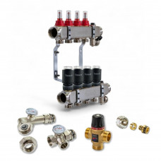 522104 Комплект обладнання для водяної теплої підлоги на 4 контури з клапаном TMV