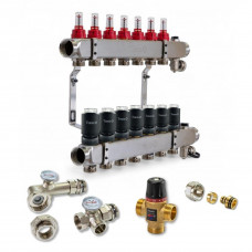522107 Комплект обладнання для водяної теплої підлоги на 7 контурів з клапаном TMV