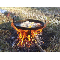 Сковорода с диска бороны со съемными ручками