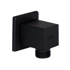 Акційний набір Qtap 1+1=3: Підключення для шланга Spojeni Matt Black, прямокутне QT809810842857NB