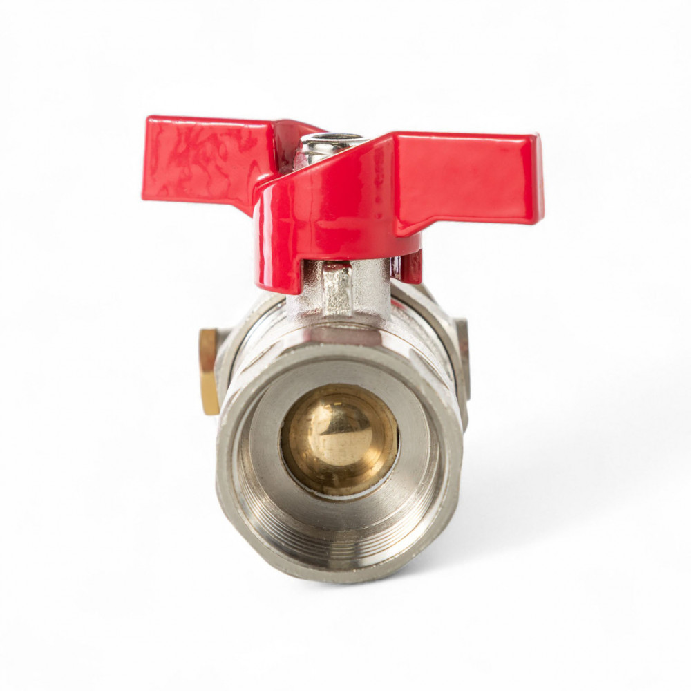 545022 Кран з термоманометром (червона ручка), Tervix 545022