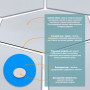 Зеркальный декор акриловый самоклеющийся 150*175мм серебро,12шт(D) SW-00002514 SW-00002514