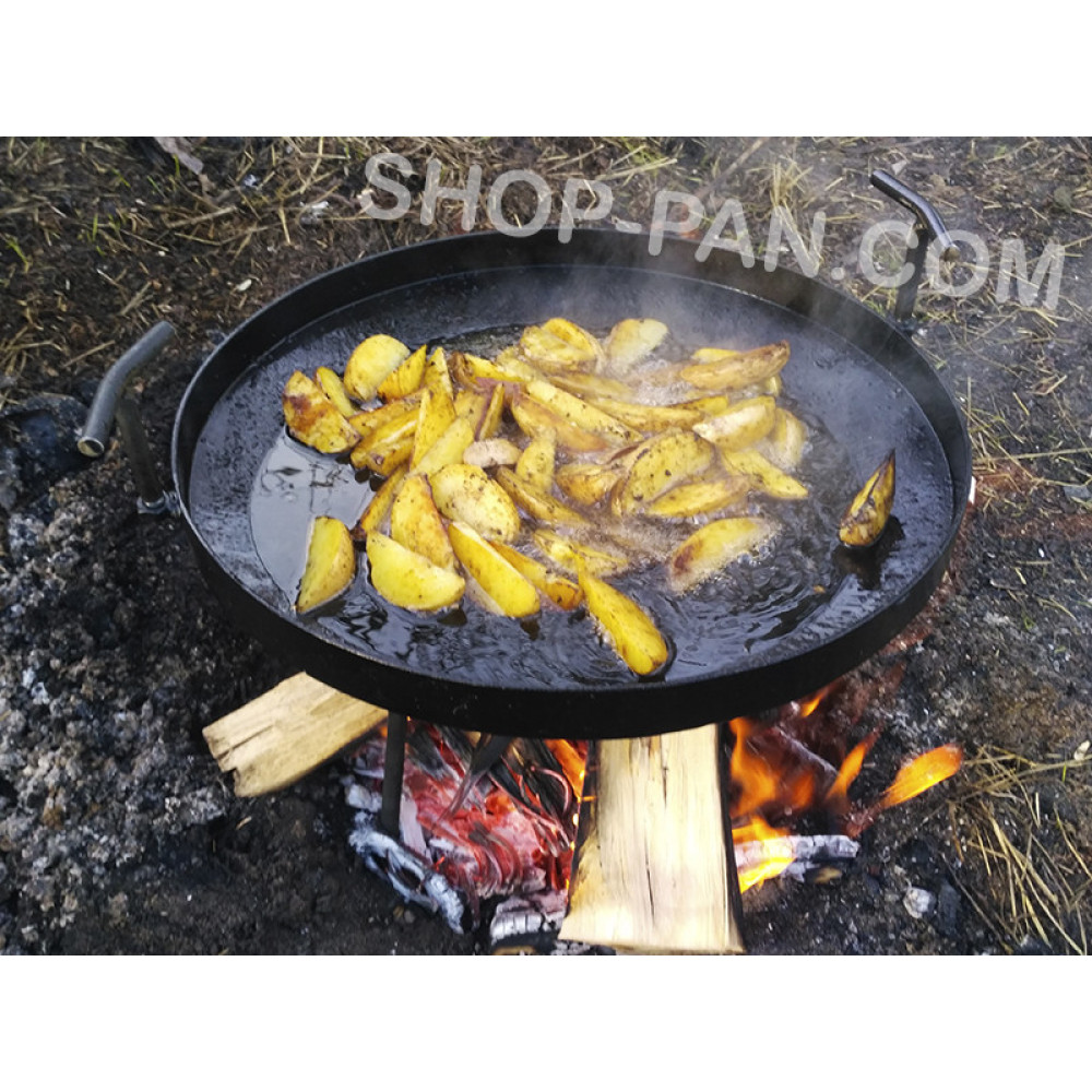 Сковорода з диска борони 50 см з кришкою та ручками, що знімаються. 56