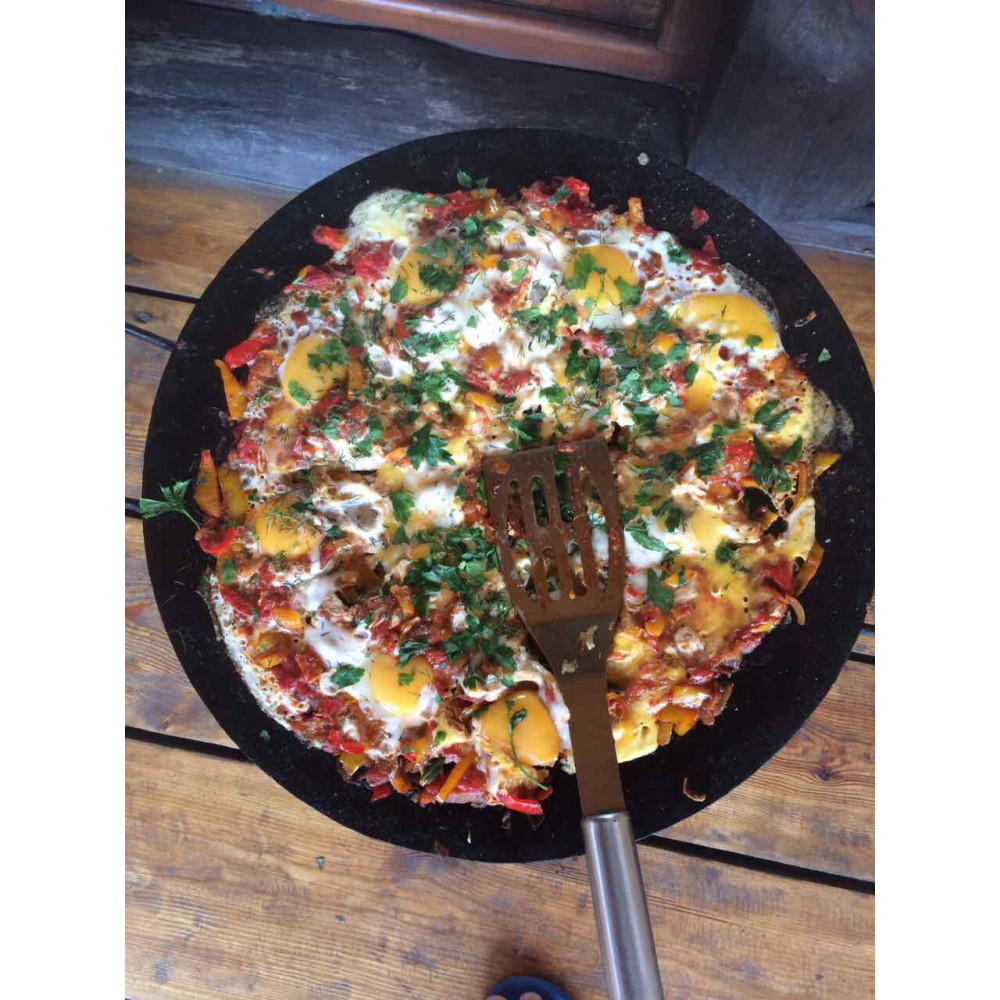 Сковорода з диска борони 50 см з кришкою та ручками, що знімаються. 56