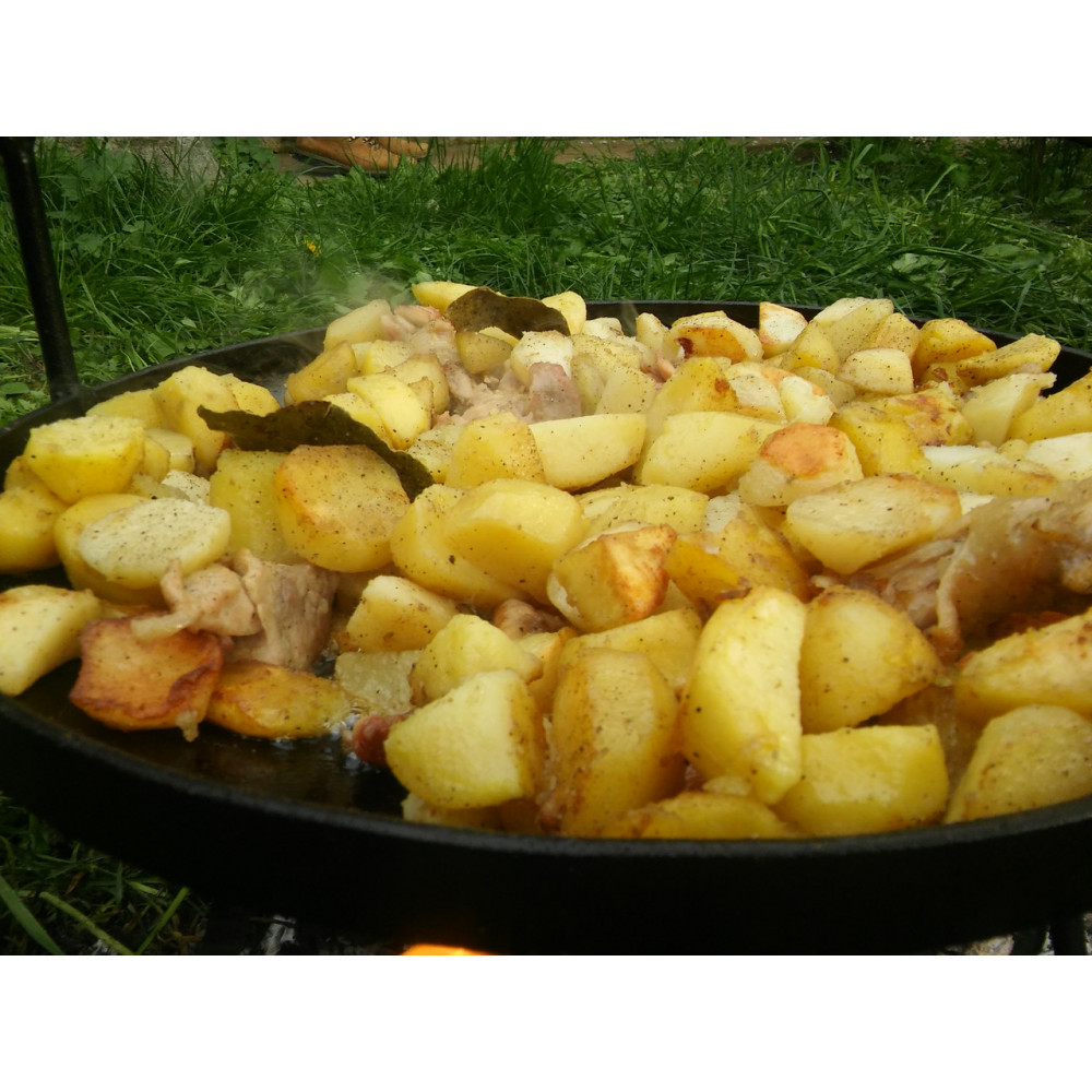 Сковорода з диска борони 50 см з кришкою та ручками, що знімаються. 56