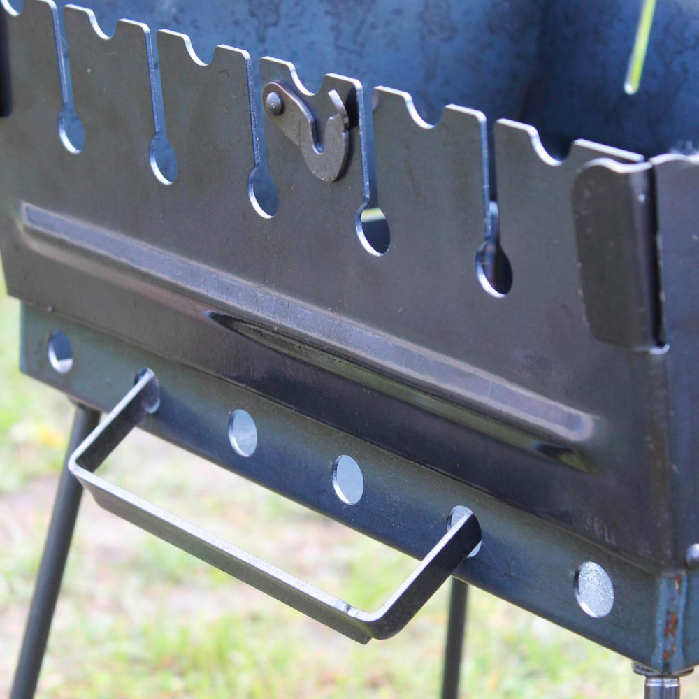 Мангал-валіза 3 мм на 12 шампурів, розкладна жаровня гриль SP00257