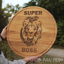 Кухонна дошка з гравіруванням СУПЕР БОСС
