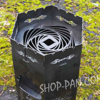 Печь для сковороды/кокла с прорезями для шампуров