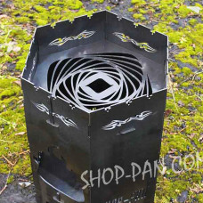 Піч для сковороди/кокла з прорізами для шампурів