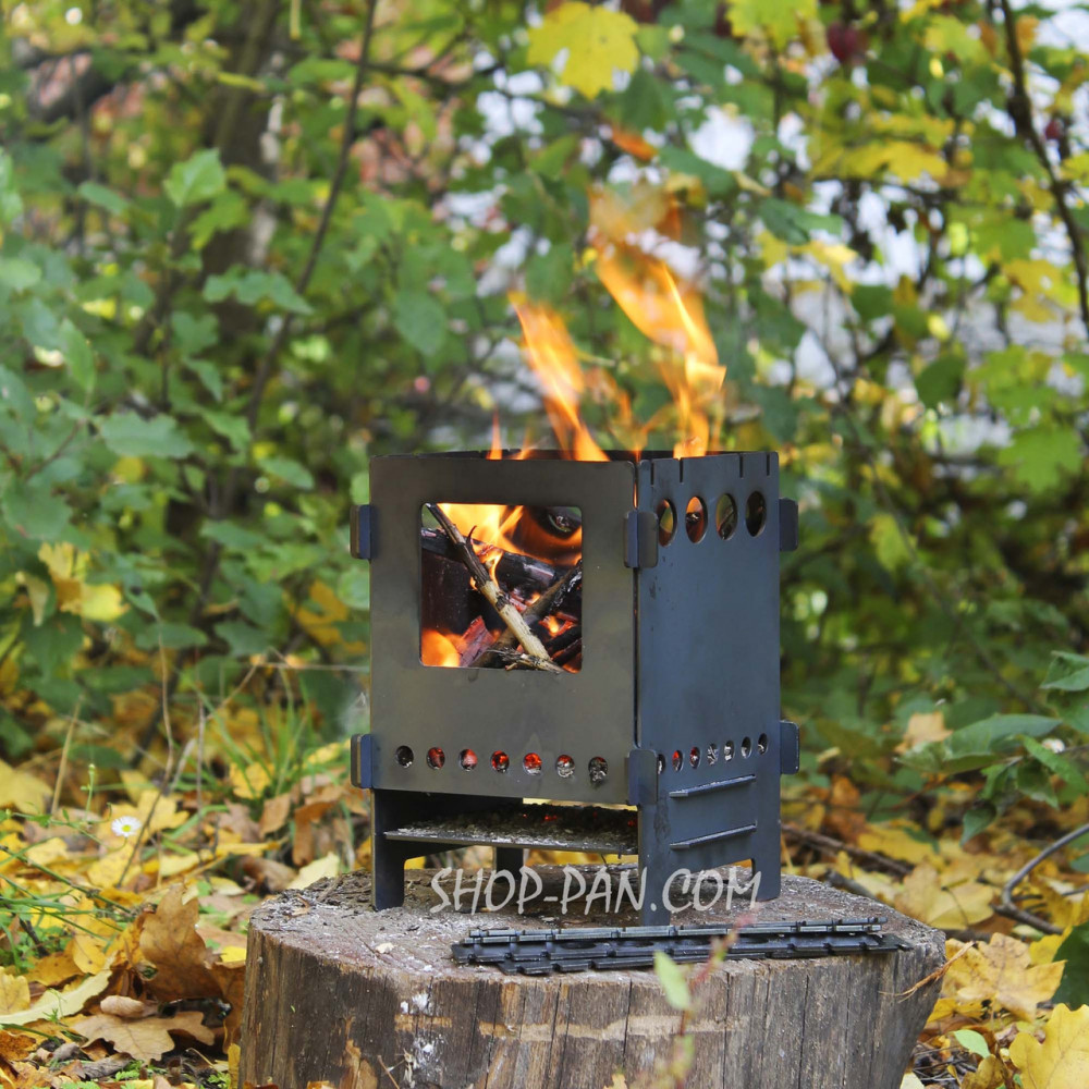 Разборная походная печь - Щепочница 2 мм 2425824718