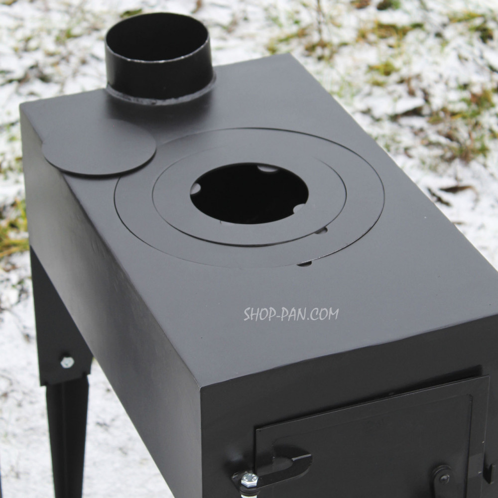 Піч-буржуйка 3 мм Дарума з варильною поверхнею на ніжках 2425824739