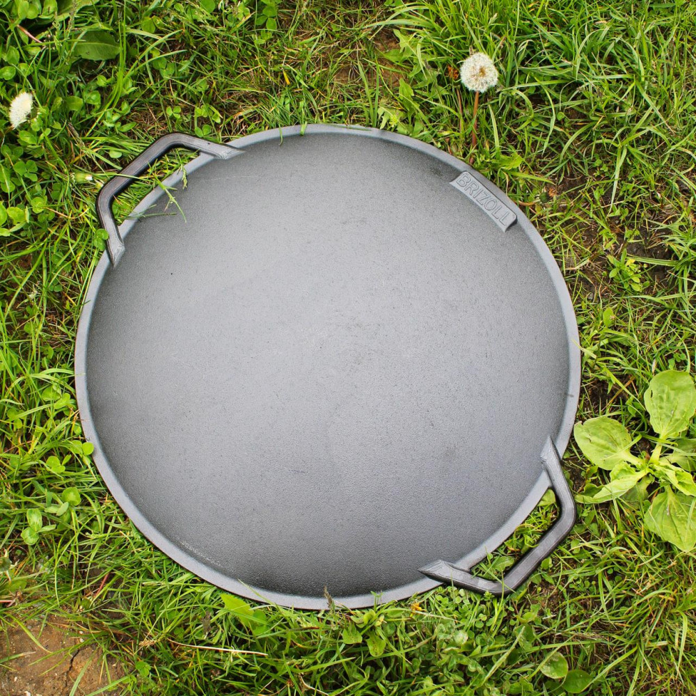 Садж сковорода чугунная 45 см с подвеской для разведения огня 2425825726