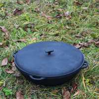 Казан чугунный азиатский 17 л с крышкой