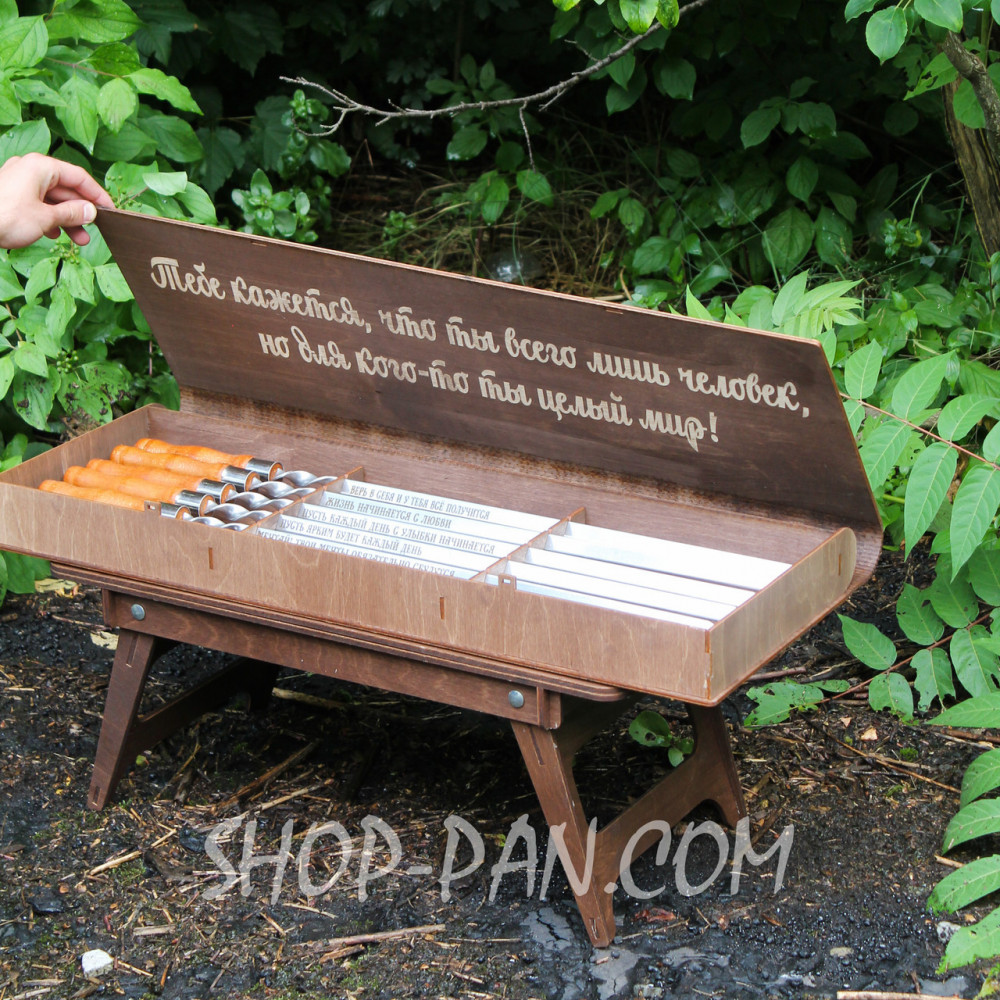 Коробка для шампуров с индивидуальной надписью 2425821595