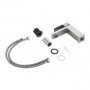 Змішувач для раковини низький Lidz Helix 001F (k35) LDHEL001FNKS49178 Nickel SD00055302