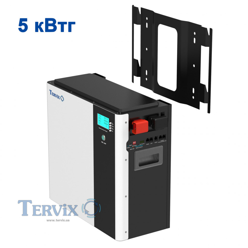 621041 Акумуляторна батарея LiFePO4, 51,2В 100 Аг Tervix Pro Line 621041