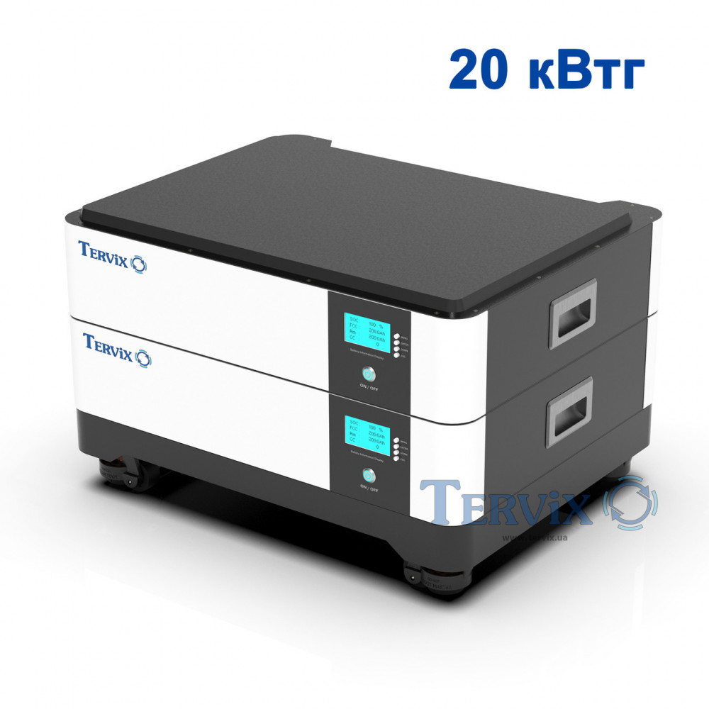 621141 Акумуляторна батарея LiFePO4, 51,2В 200 Аг Tervix Pro Line 621141