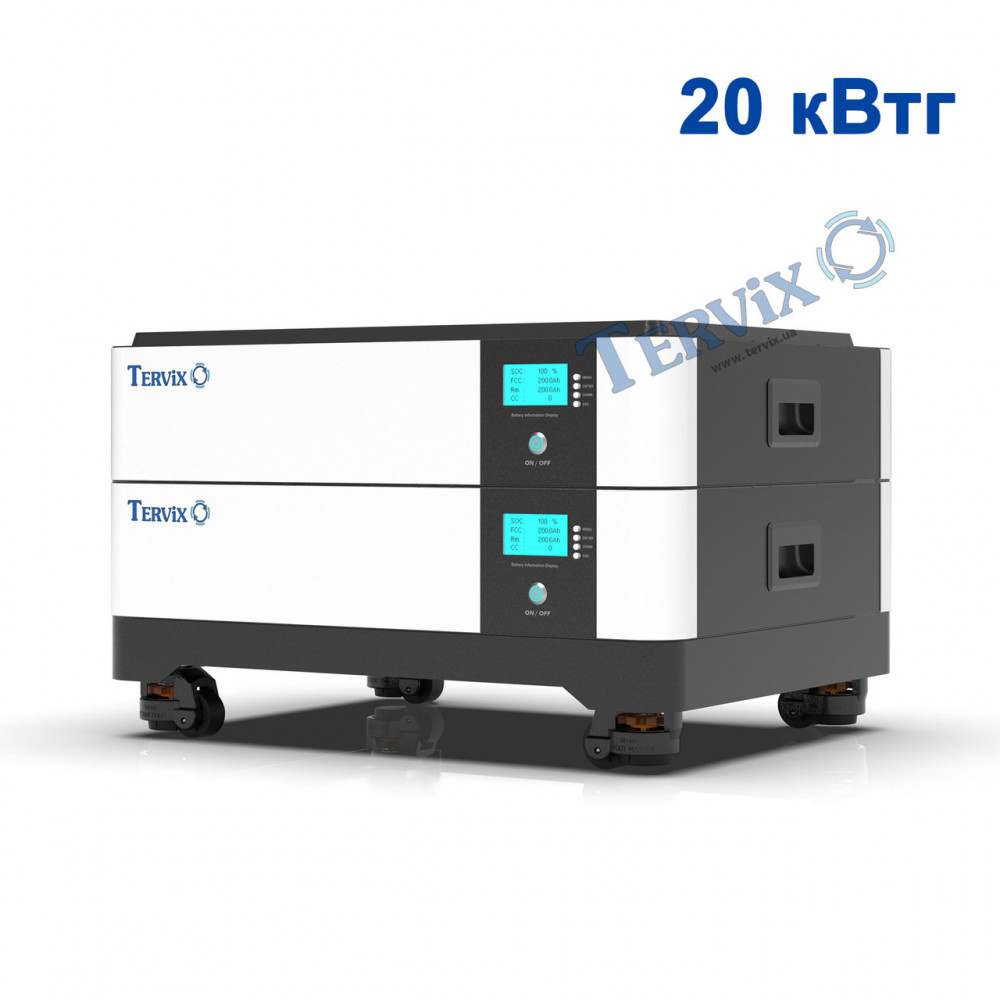 621141 Акумуляторна батарея LiFePO4, 51,2В 200 Аг Tervix Pro Line 621141