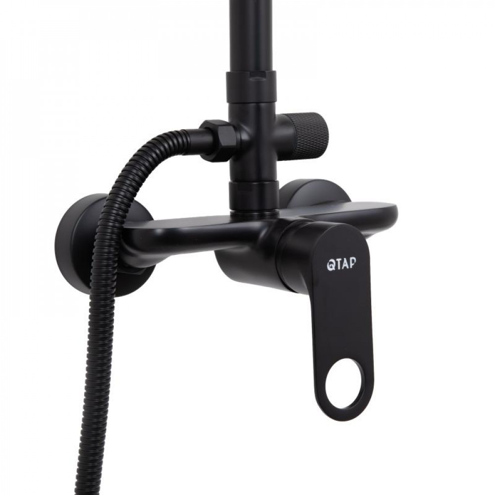 Душова система для душу Qtap Jay на два споживача QTJAY110BLM45550 Black Matt SD00051674