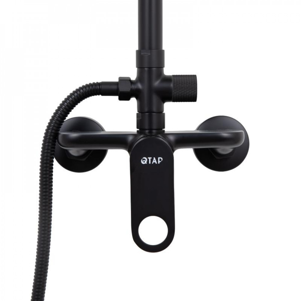 Душова система для душу Qtap Jay на два споживача QTJAY110BLM45550 Black Matt SD00051674