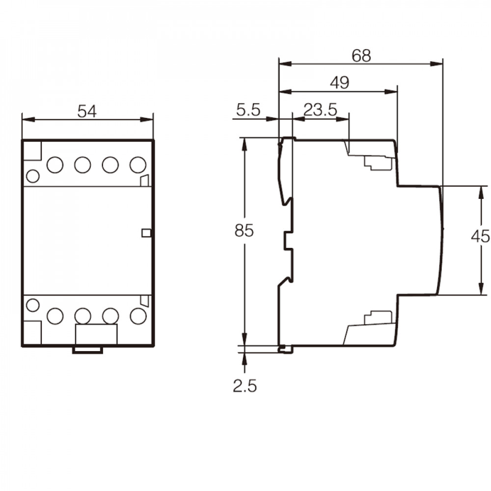 661441 Контактор OCT, 4P, 4NO, 40A, 230В Tervix Pro Line 661441