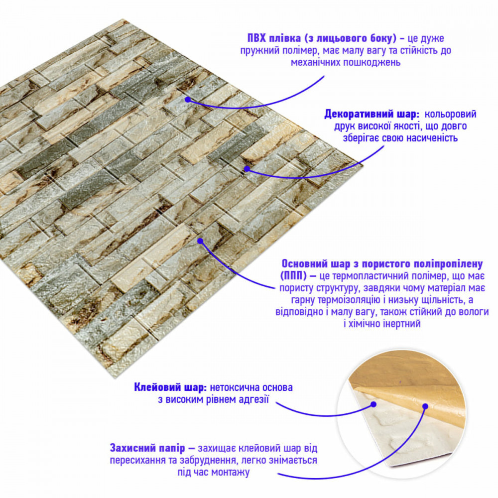 Панель стеновая 3D 700х770х3мм SW-00003312 SW-00003312