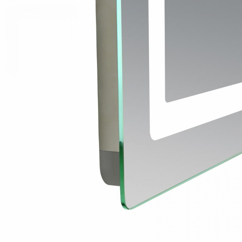 Дзеркало Lidz Kubis (KU2) 600х800 з годинником, з LED-підсвічуванням Touch, з антизапотіванням, з димером, рег. яскравості LDKU600800CL49280 SD00055404