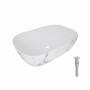 Раковина накладна Qtap Robin 600x390x150 мм, Marble, прямокутна, з донним клапаном QTROB188MR49788 SD00055912